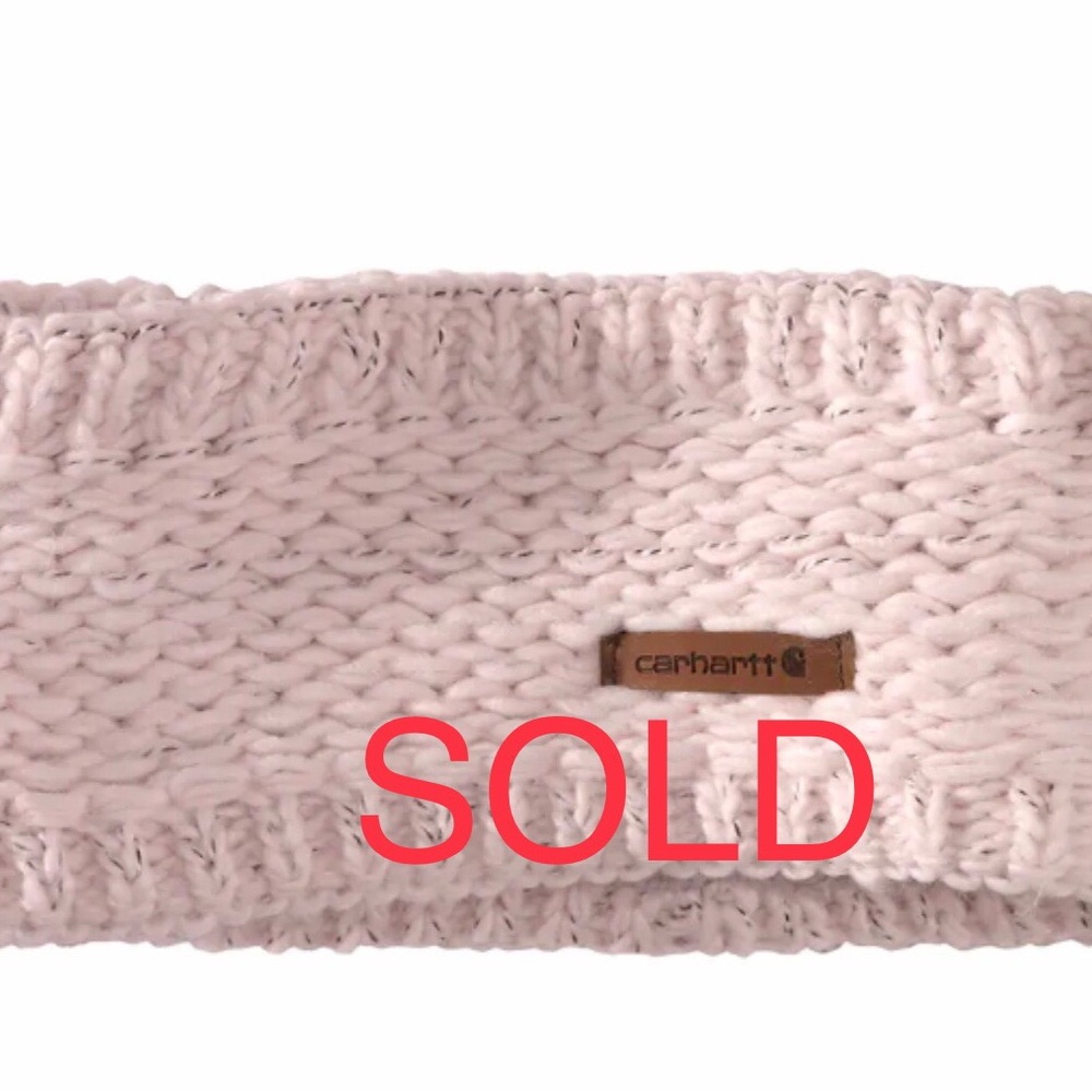 NWT GENUINE CARHARTT WOMEN'S KNIT SHERPA-LINED HEADBAND-PINK SALT